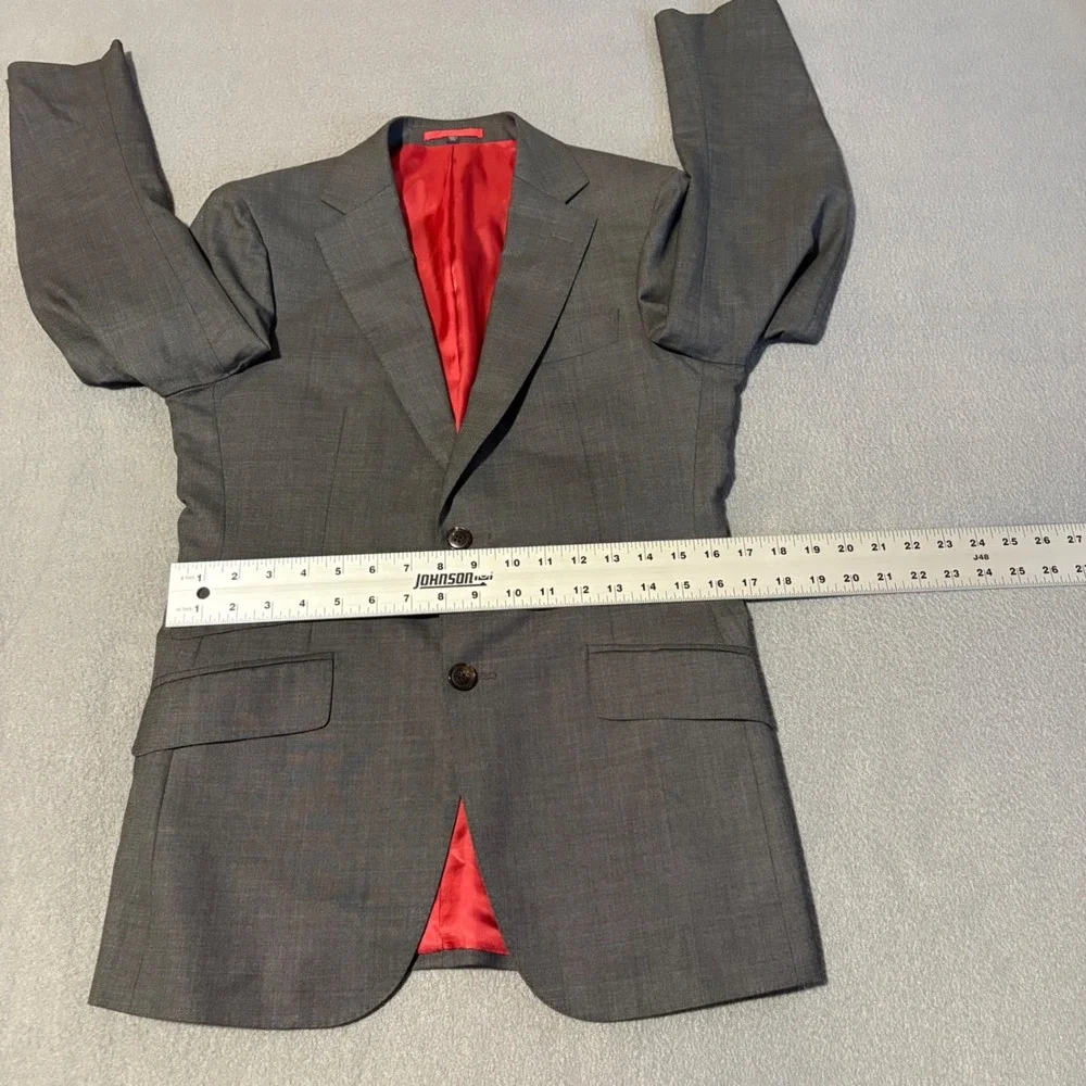 Lot 2 SuitSupply Sienna Blazer 34R Charcoal Grey Wool Vitale Barberis Canonico